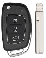 Корпус выкидного ключа HYUNDAI 3 кнопки HY-19DP HYN17P, с лого