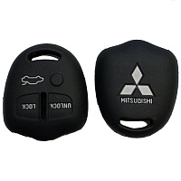 Чехол силиконовый невыкидного ключа MITSUBISHI 3 кнопки (с лого)