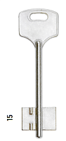 Заготовка дверного ключа Эльбор-14 ELB14D 82*22*15 мм