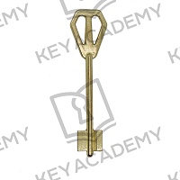 Заготовка дверного ключа М-Лок-3 MLK3D 106*18*15мм обратный, желтый