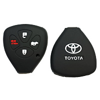 Чехол силиконовый невыкидного ключа TOYOTA 3+1 кнопки (с лого)