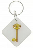 Заготовка ключа для домофона RFID мини-карта "Золотой ключ" белый