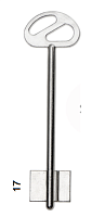 Заготовка дверного ключа Fuaro-2 FRO2D 101*22,2*16.8 мм