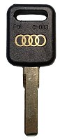 Заготовка автомобильного ключа AUDI HU-HAAP1 HU66P, с лого