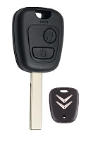 Корпус ключа CITROEN 2 кнопки HU-HCA HU83, с лого