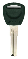 Заготовка вертикального ключа AVERS под бронь 2 паза слева 27 мм (пластик) КНР