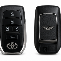 Корпус смарт ключа TOYOTA VELLFIRE 5 кнопок + вставка TOY48 (под XM38)